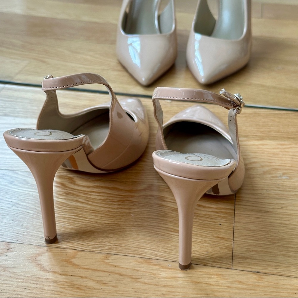 Sam Edelman Hazel Sling in Beige Patent Leather 7.5 - Picture 3 of 12